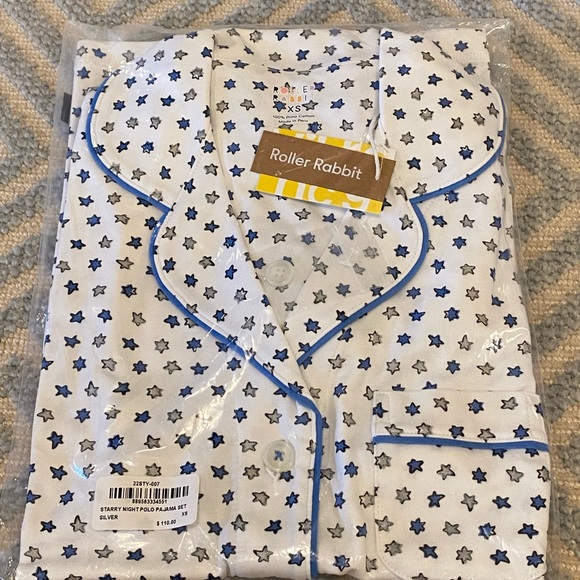 Roller Rabbit Starry Night Polo Pajama Set 💫 Limited Edition and SOLD OUT - Picture 4 of 14